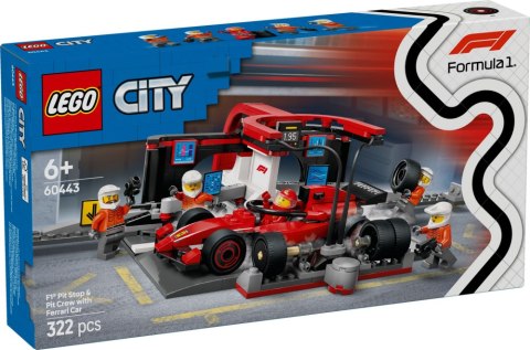 LEGO 60443 CITY - F1 Pit stop i mechanicy z bolidem Ferrari LEGO 60443 CITY - F1 Pit stop i mechanicy z bolidem Ferrari