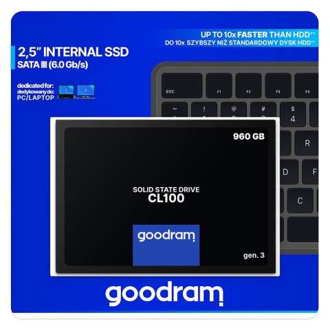 Dysk SSD GOODRAM SSDPR-CL100-960-G3 (2.5″ /960 GB ) Dysk SSD GOODRAM SSDPR-CL100-960-G3 (2.5″ /960 GB )