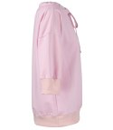 Bluza damska oversize z wiązaniem przy dekolcie GRETA (Różowy) Bluza damska oversize z wiązaniem przy dekolcie GRETA (Różowy)