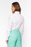 Biała koszula z żabotem K68 White - Nife - 42 Biała koszula z żabotem K68 White - Nife - 42
