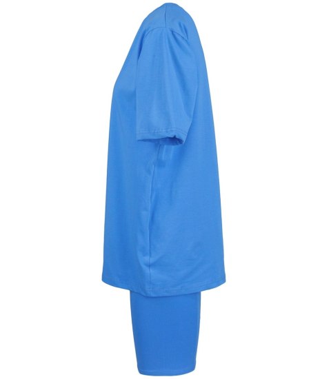 Komplet bawełniany t-shirt koszulka + krótkie legginsy SPIREL (Niebieski) Komplet bawełniany t-shirt koszulka + krótkie legginsy SPIREL (Niebieski)