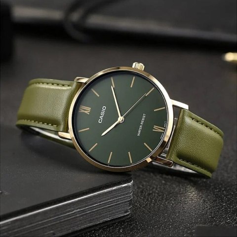 ZEGAREK MĘSKI CASIO MTP-VT01GL-3B + BOX ZEGAREK MĘSKI CASIO MTP-VT01GL-3B + BOX