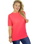 Bluzka koszulka t-shirt z okrągłym dekoltem i rękawem 1/2 EVELINA (Różowy) Bluzka koszulka t-shirt z okrągłym dekoltem i rękawem 1/2 EVELINA (Różowy)