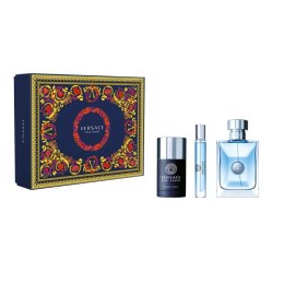 Versace Pour Homme zestaw woda toaletowa spray 100ml + woda toaletowa spray 10ml + dezodorant sztyft 75ml (P1)