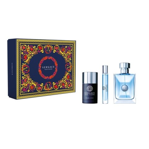 Versace Pour Homme zestaw woda toaletowa spray 100ml + woda toaletowa spray 10ml + dezodorant sztyft 75ml (P1) Versace Pour Homme zestaw woda toaletowa spray 100ml + woda toaletowa spray 10ml + dezodorant sztyft 75ml (P1)
