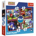 Puzzle 4w1 Sonic Przygody Sonica 4+ Trefl 34625 Puzzle 4w1 Sonic Przygody Sonica 4+ Trefl 34625