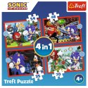 Puzzle 4w1 Sonic Przygody Sonica 4+ Trefl 34625 Puzzle 4w1 Sonic Przygody Sonica 4+ Trefl 34625