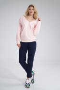 Bluza Damska Model M799 Pink - Figl - S/M Bluza Damska Model M799 Pink - Figl - S/M
