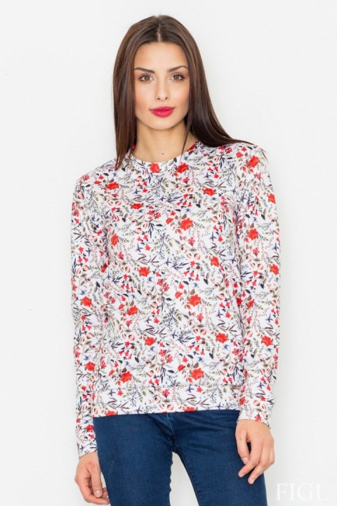 Bluza Damska Model M541 Wzór 57 White - Figl - S Bluza Damska Model M541 Wzór 57 White - Figl - S