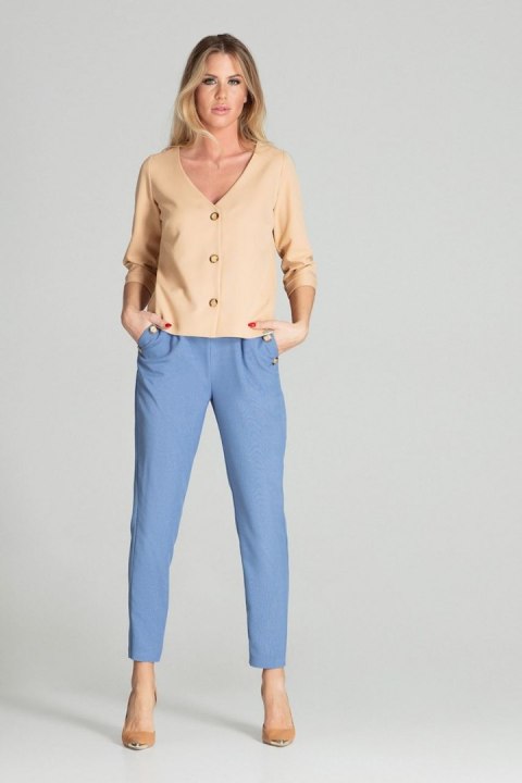 Koszula Damska Model M699 Beige - Figl - L Koszula Damska Model M699 Beige - Figl - L