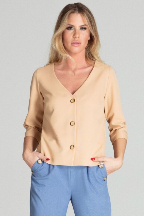 Koszula Damska Model M699 Beige - Figl - S Koszula Damska Model M699 Beige - Figl - S