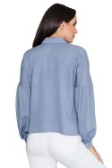 Koszula Damska Model M582 Blue - Figl - S/M Koszula Damska Model M582 Blue - Figl - S/M