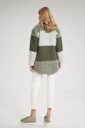 Kurtka Damska Model M857 Oliwka Pasy - Figl - S/M Kurtka Damska Model M857 Oliwka Pasy - Figl - S/M