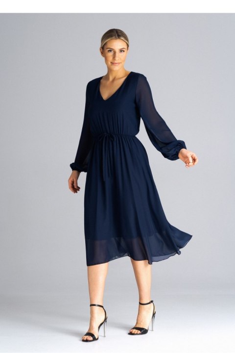 Sukienka Model M939 Navy - Figl - XL Sukienka Model M939 Navy - Figl - XL