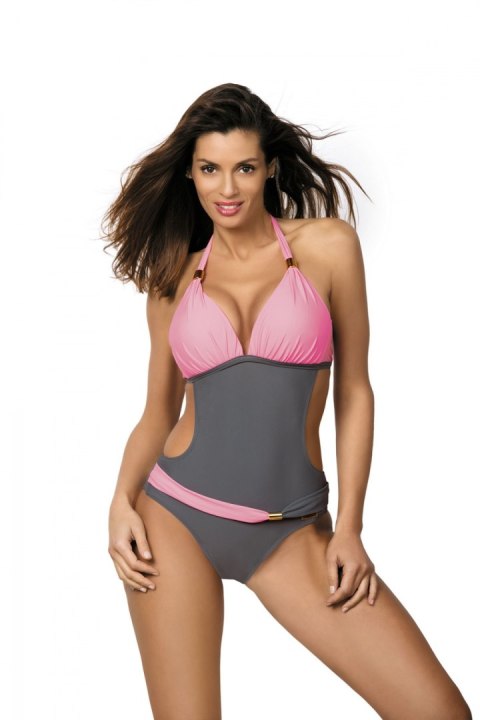 Jednoczęściowy strój kąpielowy Kostium Kąpielowy Model Beatrix Ardesia-Hollywood M-337 Pink/Grey - Marko - s Jednoczęściowy strój kąpielowy Kostium Kąpielowy Model Beatrix Ardesia-Hollywood M-337 Pink/Grey - Marko - s