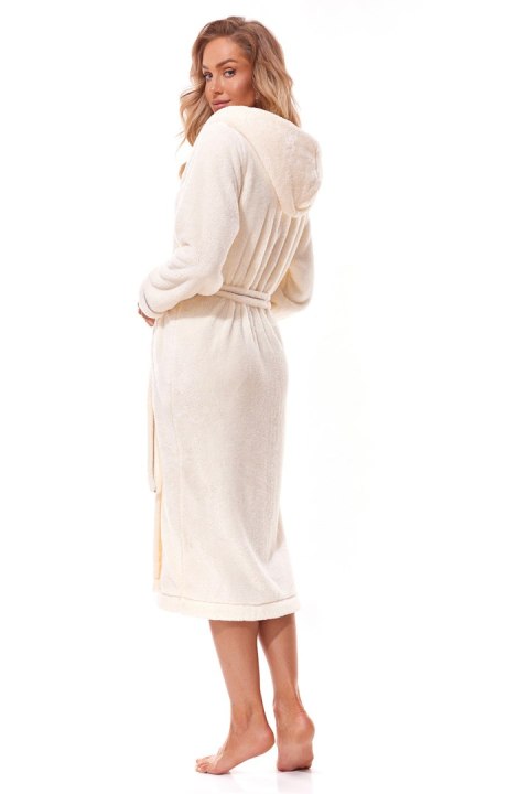 Szlafrok Damski Model Soft Long 2322 Ecru - L&L collection - s Szlafrok Damski Model Soft Long 2322 Ecru - L&L collection - s