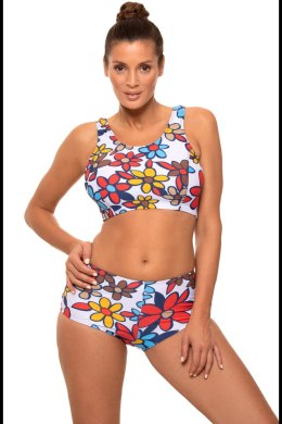Kostium dwuczęściowy Kostium kąpielowy Model Nevin M-722 White/Flowers - Marko - 38