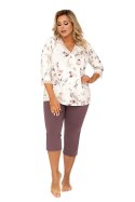 Piżama Damska Model Belinda 3/4 Plus Ecru - Donna - 50 Piżama Damska Model Belinda 3/4 Plus Ecru - Donna - 50