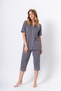 Piżama Damska Model Halima 1374 Plus Size Grey Perła - M-Max - XXXL Piżama Damska Model Halima 1374 Plus Size Grey Perła - M-Max - XXXL