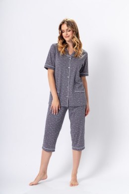 Piżama Damska Model Halima 1374 Plus Size Grey Perła - M-Max - XXXL