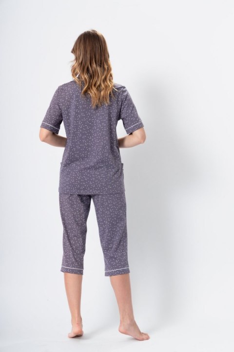 Piżama Damska Model Halima 1374 Plus Size Grey Perła - M-Max - XXXL Piżama Damska Model Halima 1374 Plus Size Grey Perła - M-Max - XXXL