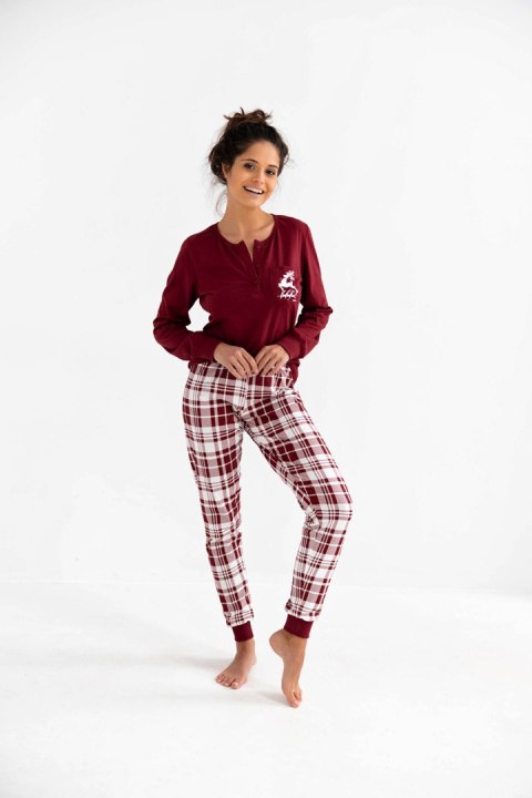 Piżama Damska Model Zoraya Burgund - Sensis - XL Piżama Damska Model Zoraya Burgund - Sensis - XL