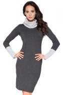 Sukienka Model C3 Dark Grey/Light Grey - RaWear - 38 Sukienka Model C3 Dark Grey/Light Grey - RaWear - 38