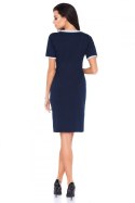 Sukienka Model L7 Navy/Light Grey - RaWear - 42 Sukienka Model L7 Navy/Light Grey - RaWear - 42