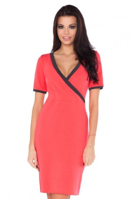 Sukienka Model L8 Coral/Dark Grey - RaWear - 42
