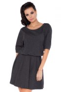 Sukienka Model M1 Dark Grey - RaWear - 38 Sukienka Model M1 Dark Grey - RaWear - 38