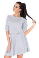 Sukienka Model M2 Light Grey - RaWear - 44 Sukienka Model M2 Light Grey - RaWear - 44
