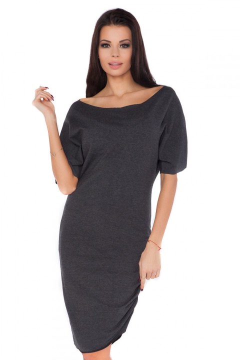 Sukienka Model P1 Dark Grey - RaWear - 46 Sukienka Model P1 Dark Grey - RaWear - 46
