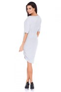 Sukienka Model P2 Light Grey - RaWear - 46 Sukienka Model P2 Light Grey - RaWear - 46