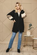 Sweter Kardigan Model 70041 Black - PeeKaBoo - uniwersalny Sweter Kardigan Model 70041 Black - PeeKaBoo - uniwersalny