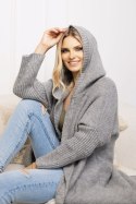 Sweter Kardigan Model 70043 Grey - PeeKaBoo - uniwersalny Sweter Kardigan Model 70043 Grey - PeeKaBoo - uniwersalny