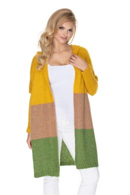 Sweter Kardigan Model 30069 Musztard/Green - PeeKaBoo - uniwersalny
