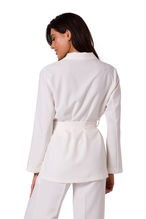 Marynarka Model B253 Śmietana - BeWear - L Marynarka Model B253 Śmietana - BeWear - L
