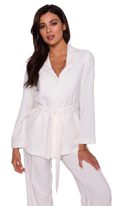 Marynarka Model B253 Śmietana - BeWear - s Marynarka Model B253 Śmietana - BeWear - s
