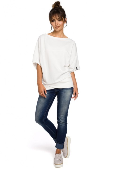Bluza Damska Model B048 Ecru - BeWear - S/M Bluza Damska Model B048 Ecru - BeWear - S/M