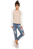 Bluzka Model B047 Beige - BeWear - L Bluzka Model B047 Beige - BeWear - L