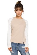 Bluzka Model B047 Beige - BeWear - M Bluzka Model B047 Beige - BeWear - M