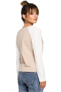 Bluzka Model B047 Beige - BeWear - S Bluzka Model B047 Beige - BeWear - S