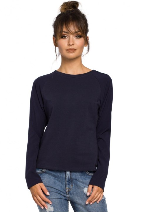 Bluzka Model B047 Navy - BeWear - s Bluzka Model B047 Navy - BeWear - s