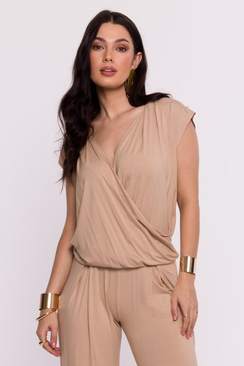 Bluzka Model B288 Beige - BeWear - L Bluzka Model B288 Beige - BeWear - L