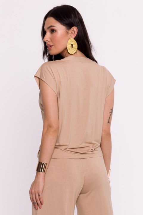 Bluzka Model B288 Beige - BeWear - M Bluzka Model B288 Beige - BeWear - M