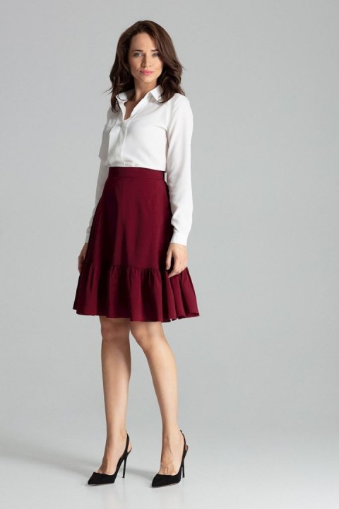 Spódnica Model L057 Bordo - Lenitif - L Spódnica Model L057 Bordo - Lenitif - L