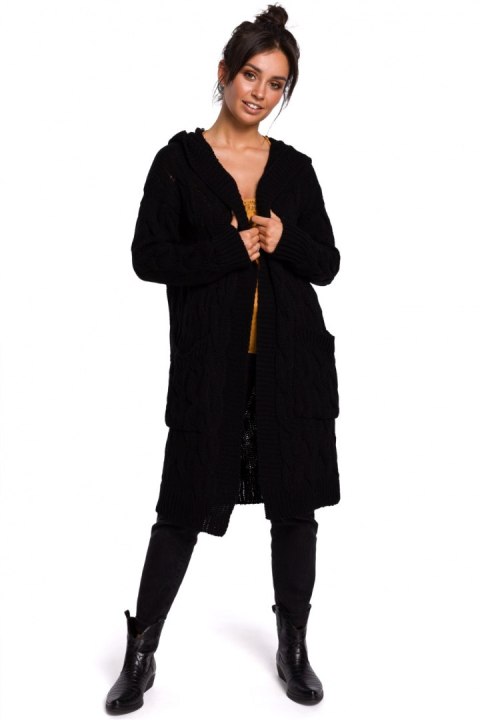 Sweter Kardigan Model BK033 Black - BE Knit - S/M Sweter Kardigan Model BK033 Black - BE Knit - S/M