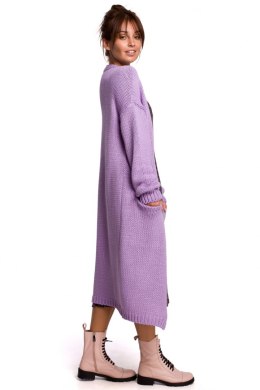 Sweter Kardigan Model BK053 Lawenda - BE Knit - uniwersalny