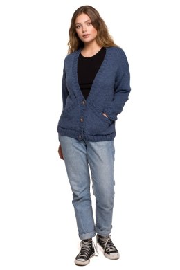 Sweter Kardigan Model BK074 Blue - BE Knit - S/M