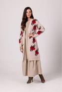 Sweter Kardigan Model BK102 Beige - BE Knit - uniwersalny Sweter Kardigan Model BK102 Beige - BE Knit - uniwersalny
